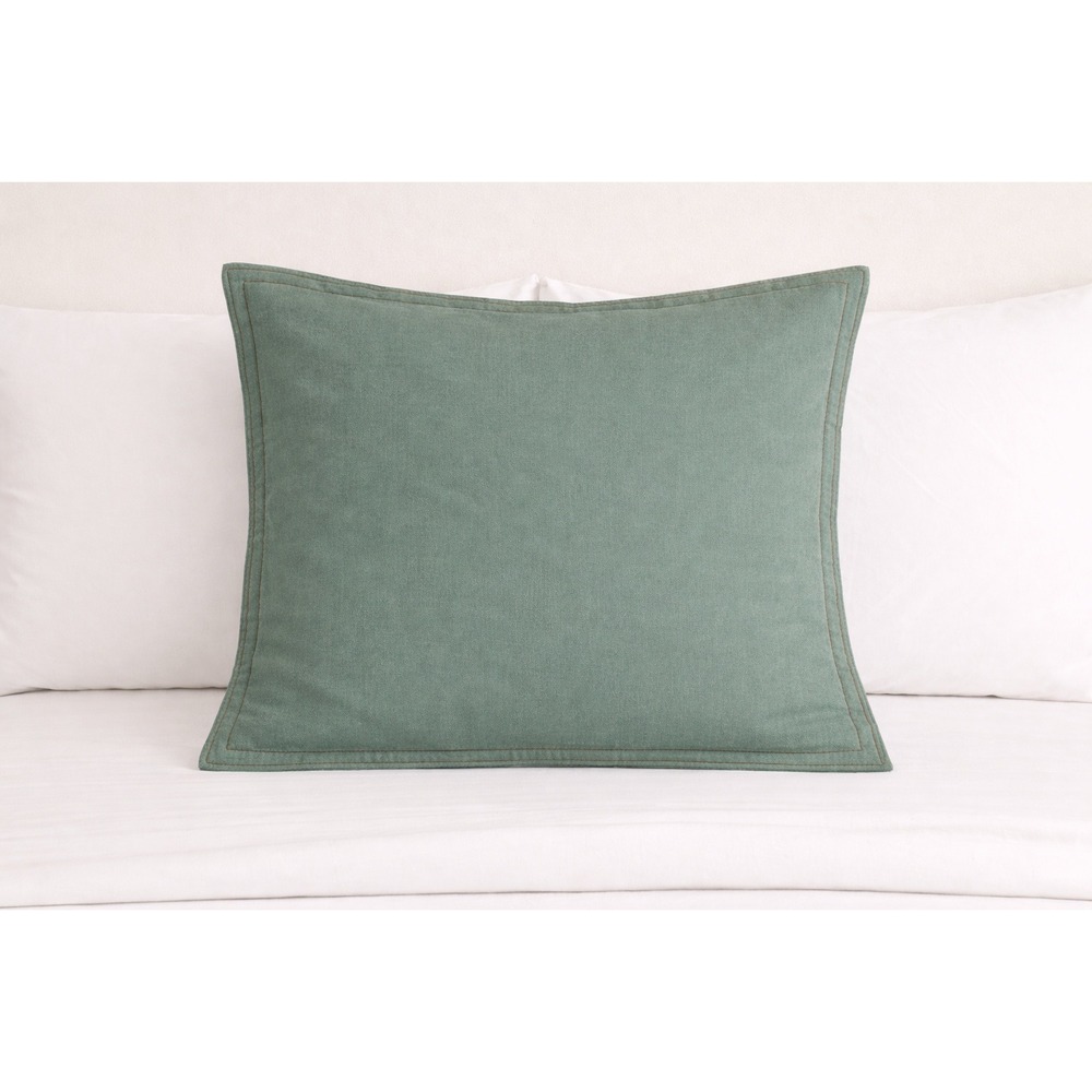 Lauren Ralph Lauren LRL Home Coastal Sea Mist Green Pillow Sham NWOT 25"x24"